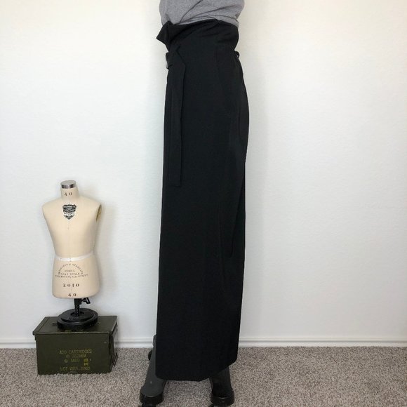Totokaelo Black Parviz Pant Paperbag Waist Belted - Picture 3 of 7